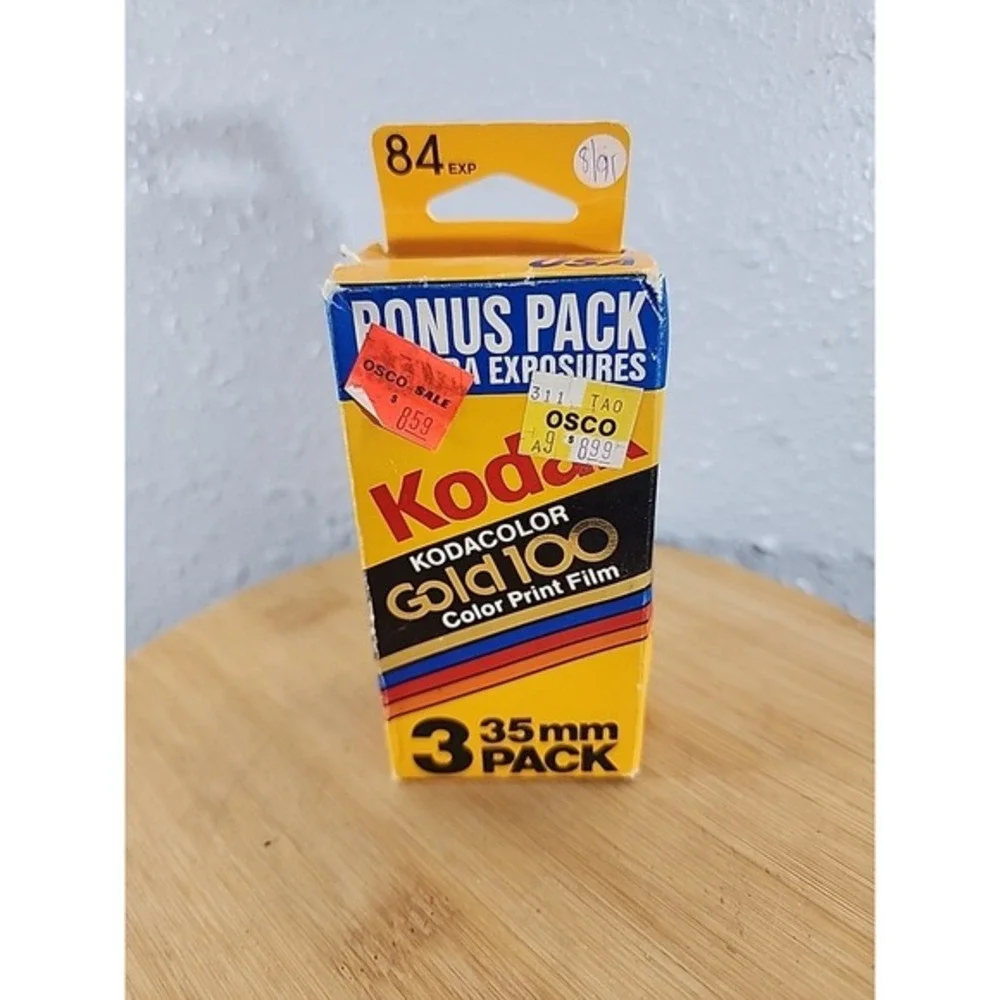 3-Roll Pack KODAK Gold 100 Speed 2- 24 exp 1 36- exp 35mm Color Film VTG 08/1991